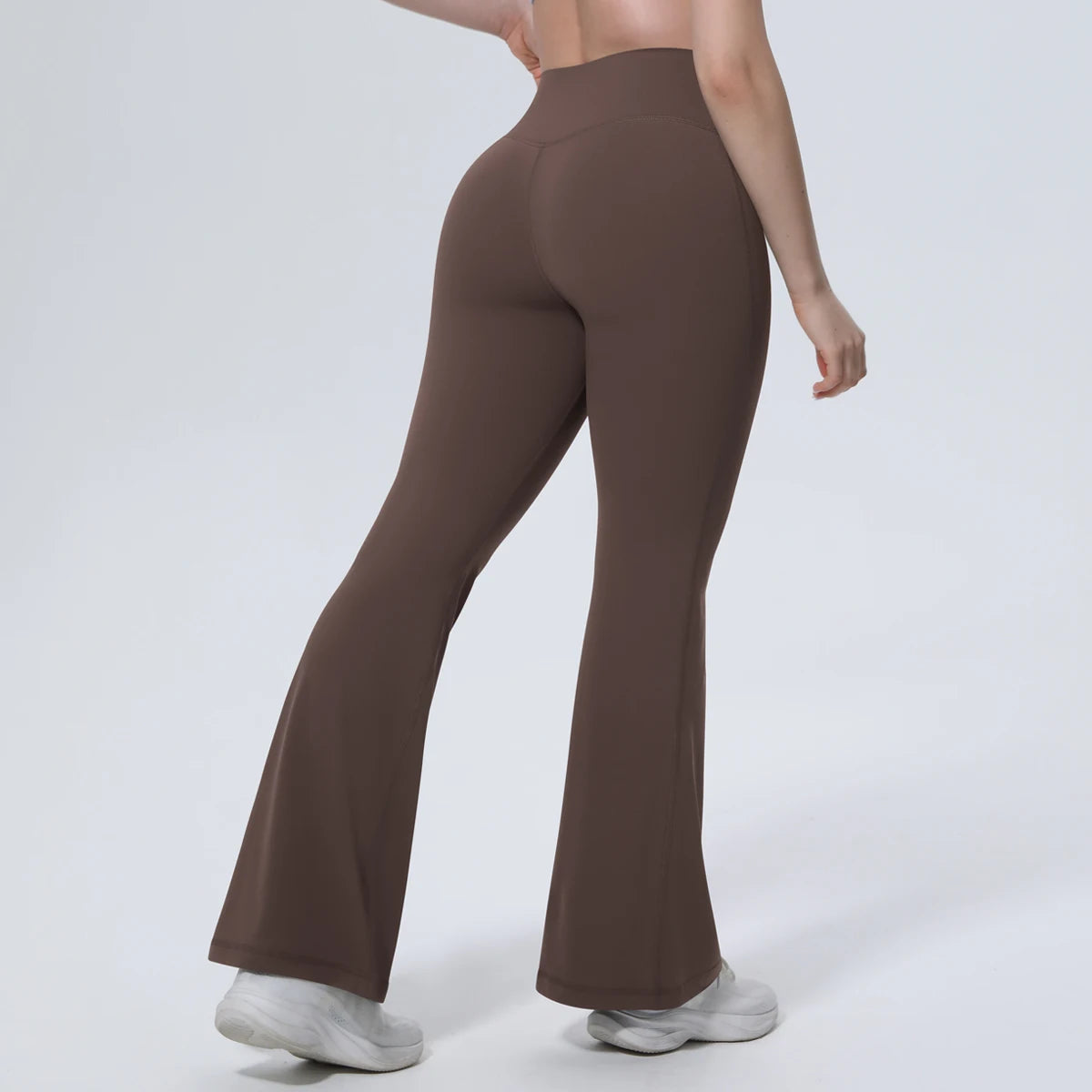 Hamidou High Waist Peach Buttocks Summer Wide Leg Pants Gym Outdoor Running Solid Color Yoga Pants Woman Fitness Sports Trousers ATFH
