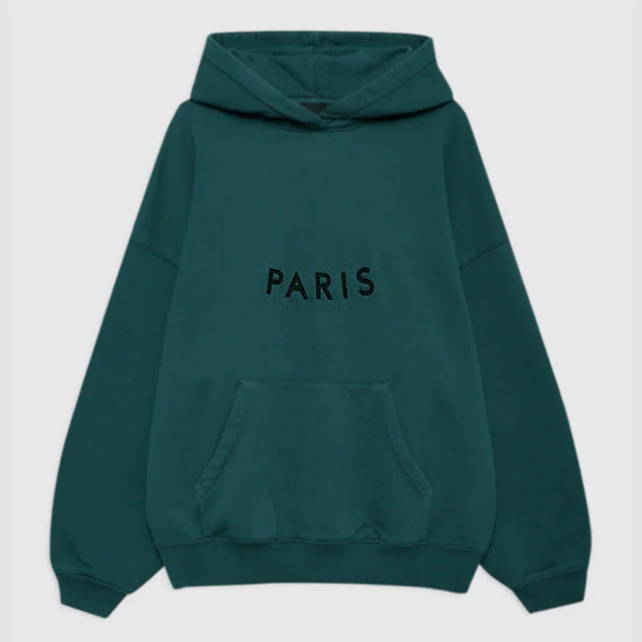 Women's Autumn/Winter North America Niche  Letter Felt Patchwork Washable Fluffy Hooded Sweatshirt - ATFH