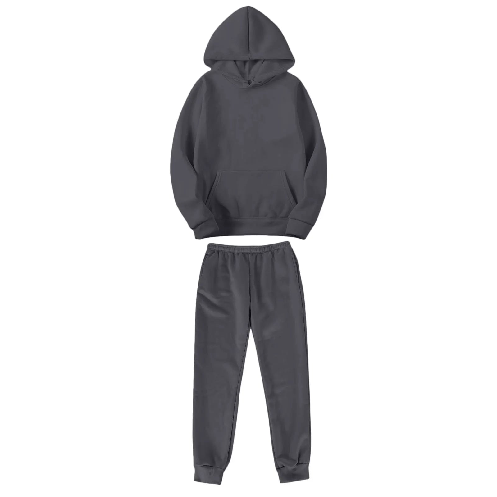 Autumn Winter Women Casual Hooded Tracksuit Long Sleeve Sweatshirt Matching Elastic Cuff Jogger Pants Soft Sport Female Clothes
