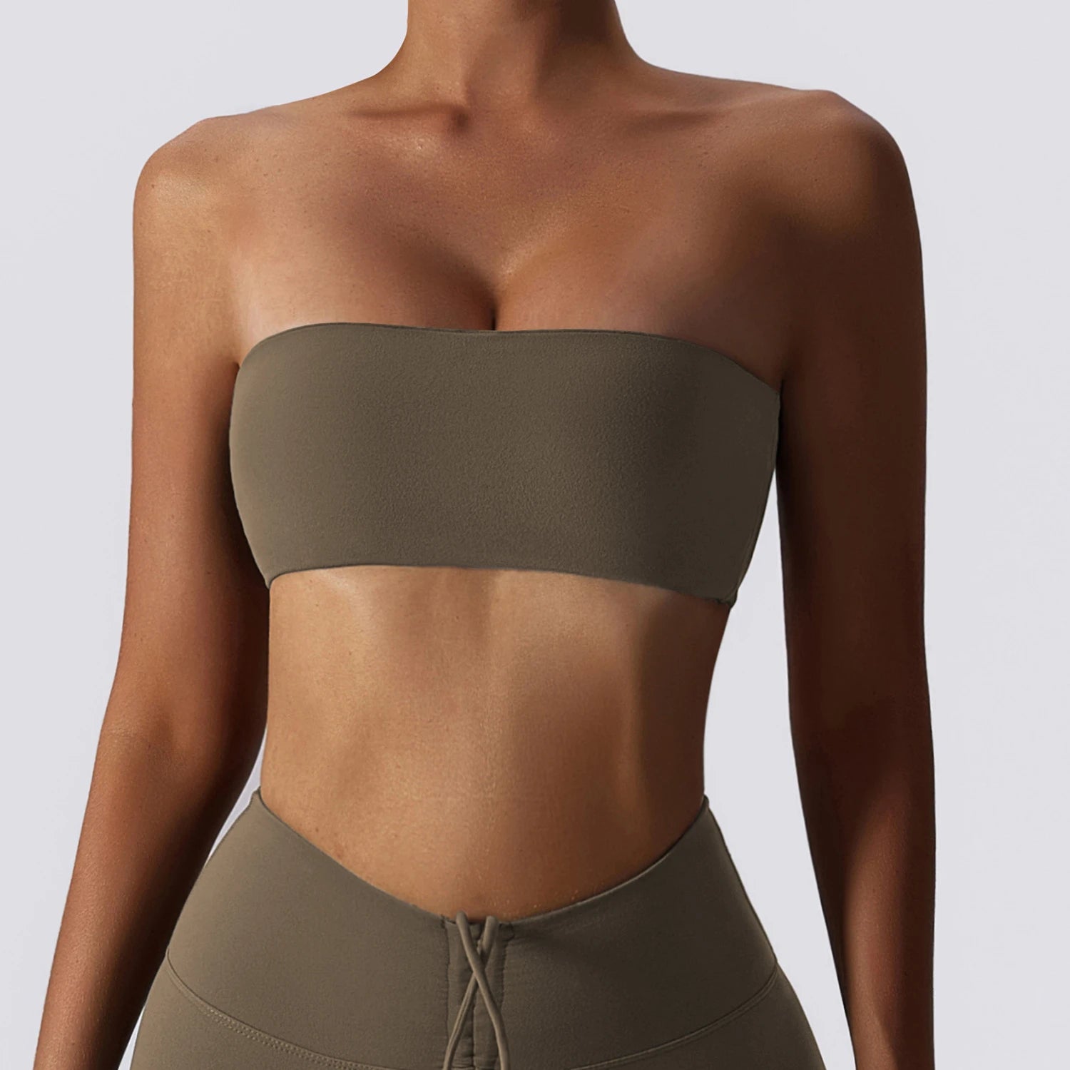 Summer Strapless Sports Bra Gym Women Quick-Drying Yoga Clothes Women Tube Top Fitness Chest Wrap Underwear Workout Bra Female - ATFH