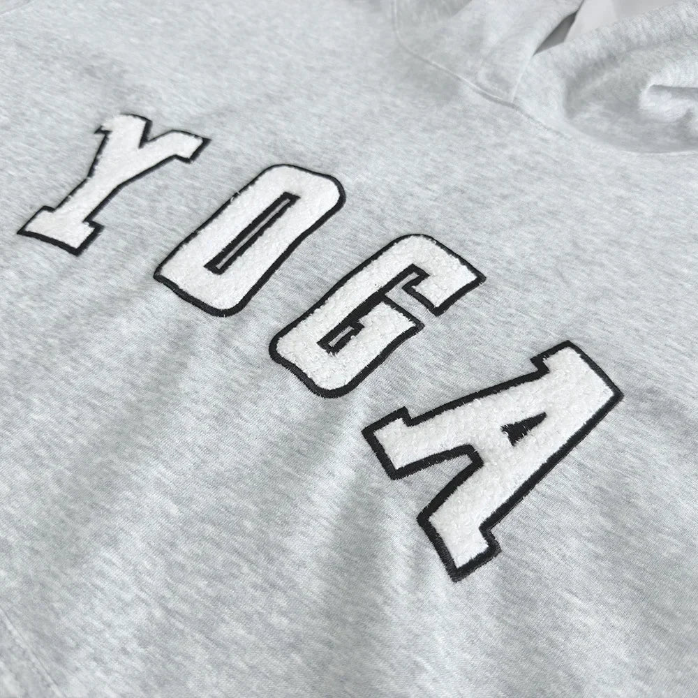 Casual Hooded Hoodies Women Autumn Winter Sweatshirts Letter Embroidery Female Long Sleeve Pullover Tops Oversized Streetwear - ATFH