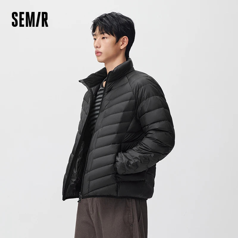 Semir Men Down Jacket Modern Style Quilted Water Repellent Raglan Sleeve 2026 New Winter Daily Wear Urban Casual Style