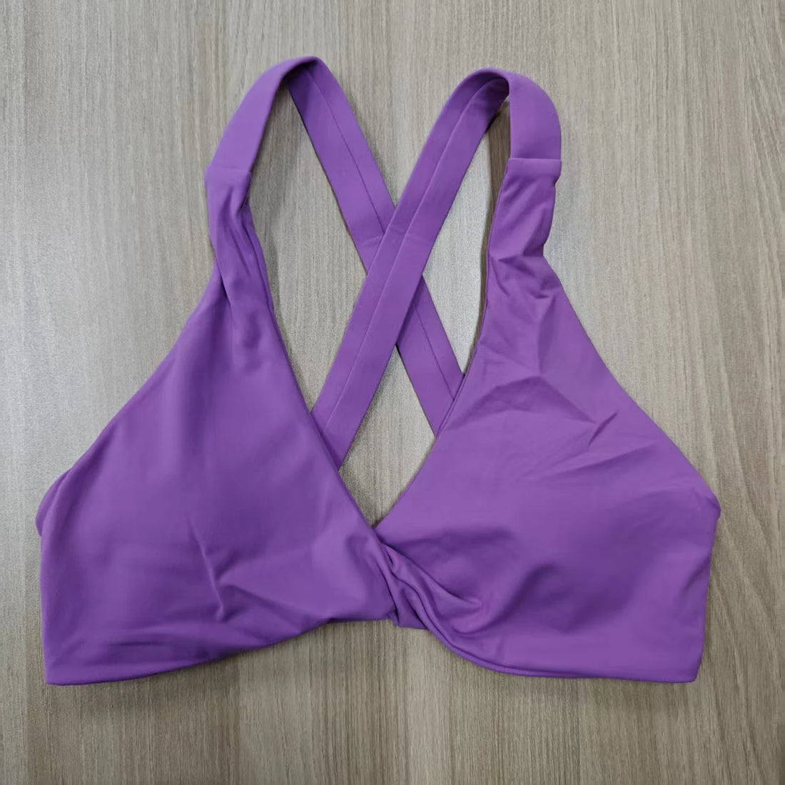 SHINBENE Women's Twist Workout Sports Bras Back Cross Padded Low Impact Fitness Bra Yoga Crop Tops - ATFH