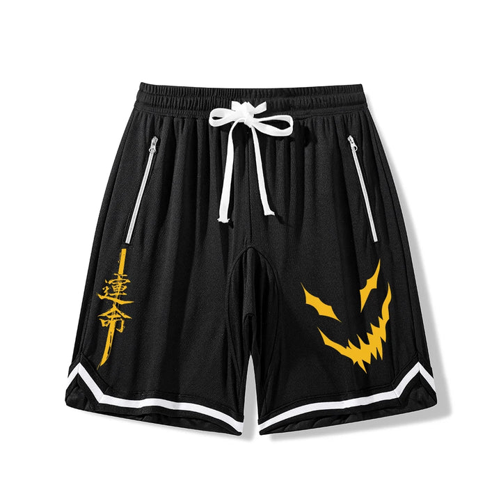 2026 New Men's Printed Sports Shorts Comfortable And Breathable Suitable For Daily Fitness Training Drawstring Adjustable Shorts