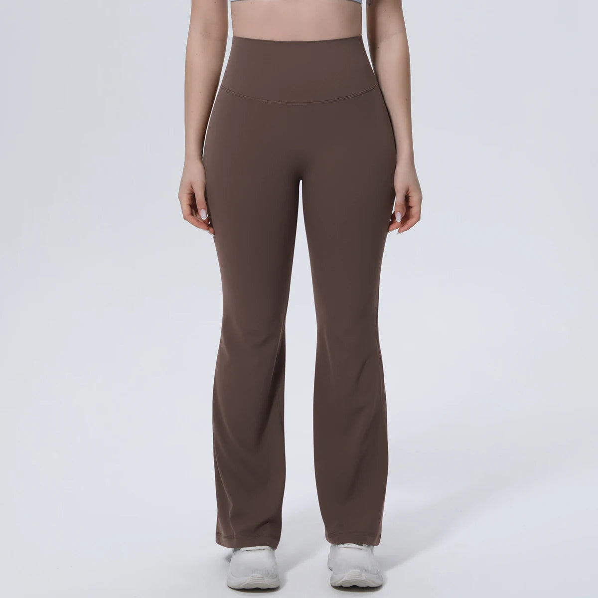 Hamidou High Waist Peach Buttocks Summer Wide Leg Pants Gym Outdoor Running Solid Color Yoga Pants Woman Fitness Sports Trousers ATFH