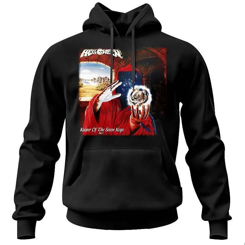 Retro HELLOWEEN Rock Band Global Tour Mercah Hoodies Men Women Streetwear Hip Hop Oversized Pullovers Loose Casual Sweatshirts - ATFH