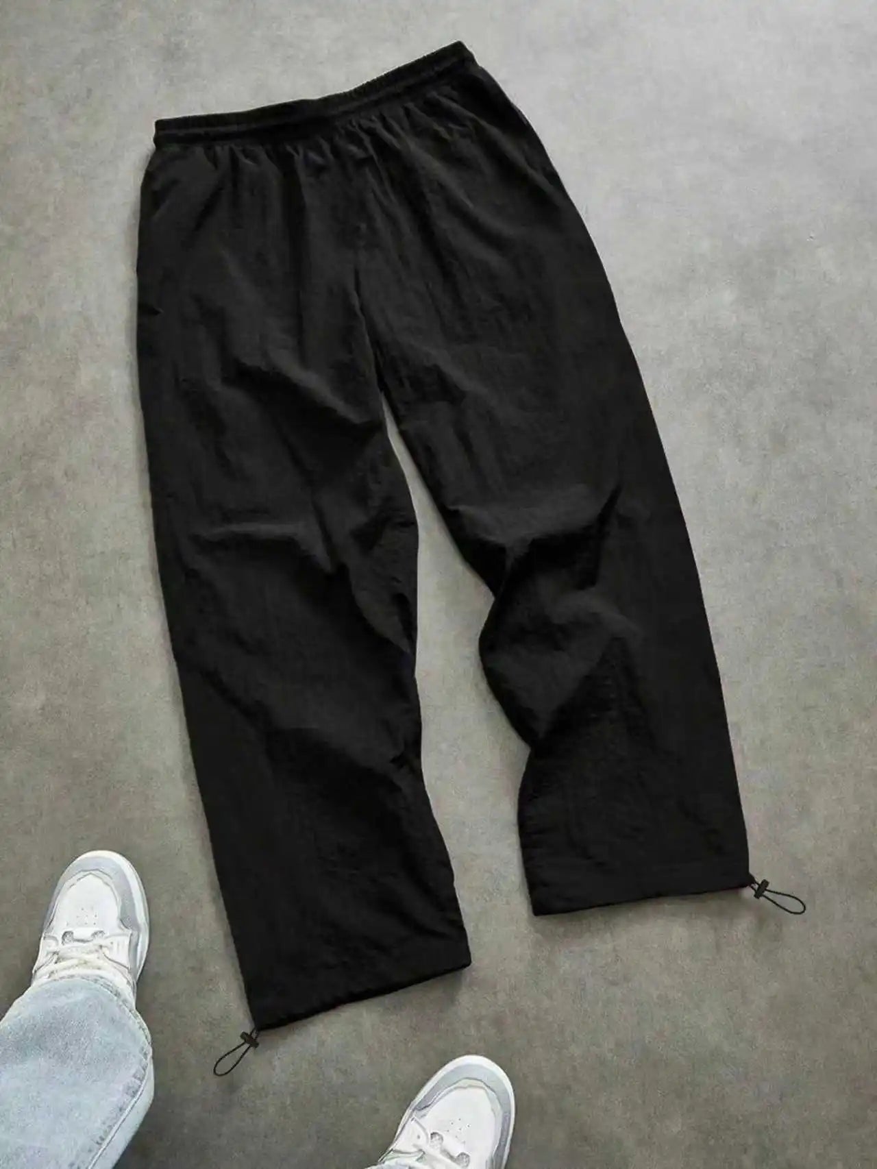 Men's Lightweight Star Logo Drawstring Joggers Baggy Track Pants Casual Sports Gym Streetwear Trousers for Spring Summer - ATFH