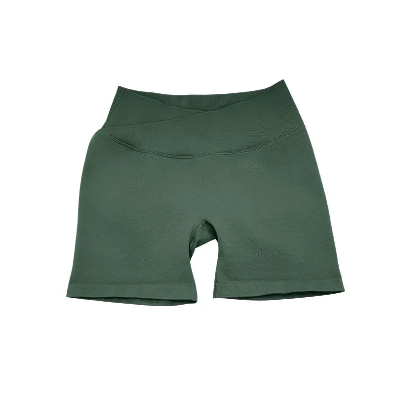 Women's high stretch fitness shorts; push-up sports shorts; running workout fitness women's short tight pants