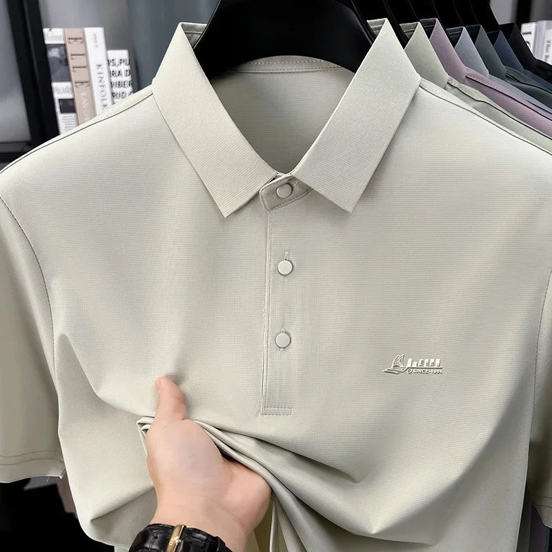 Men Breathable Polo Shirt Short Sleeve Casual Style For Men Perfect For Daily Work Travel Outdoor Leisure And Business Meetings