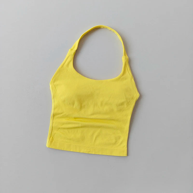 Halter Yoga Vest, Shockproof Running Sports, High-Strength Sports Underwear, Fitness, Pilates Suspender, Beautiful Back, Autumn - ATFH