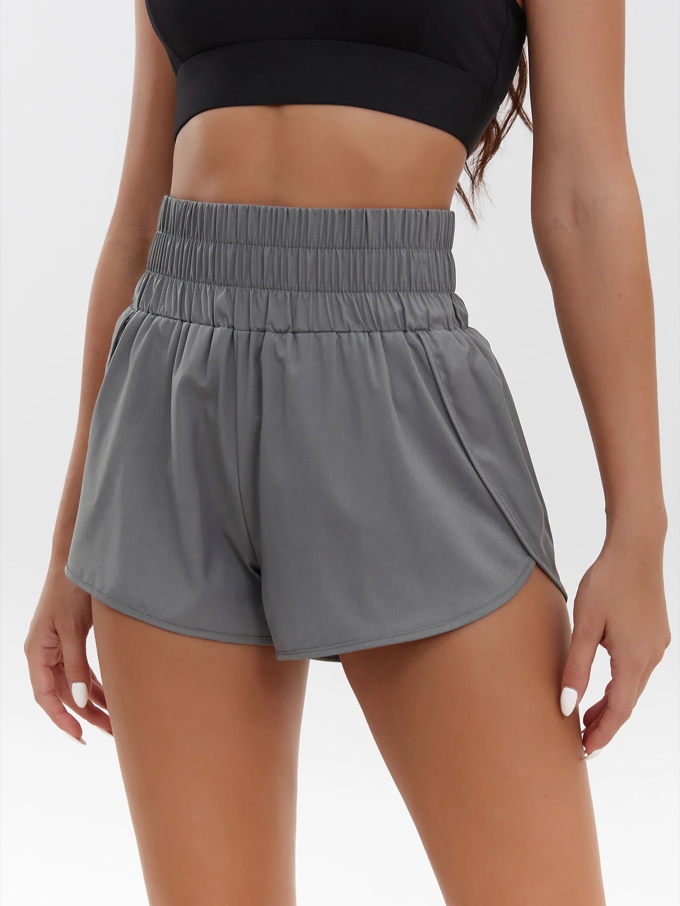 2025 New European and American Women's Shorts High Waist Elastic Loose Quick-drying Sports Casual Shorts Breathable Pants Tahsi Fashion House