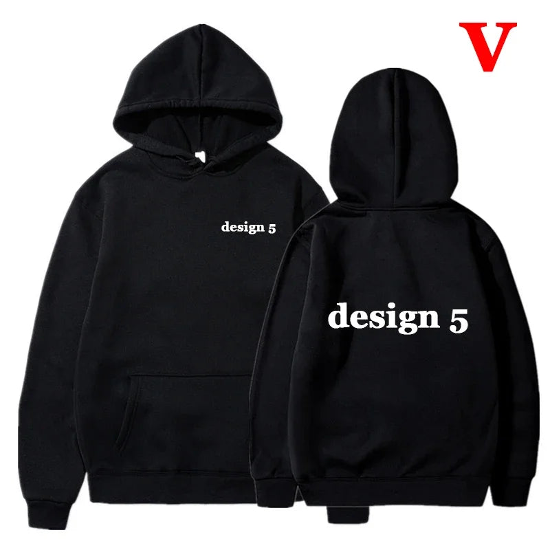 Men Hoodies Loose Casual Clothing Women Fashion Long Sleeve Hooded Pullover Personality Design Streetwear Sweatshirts - ATFH