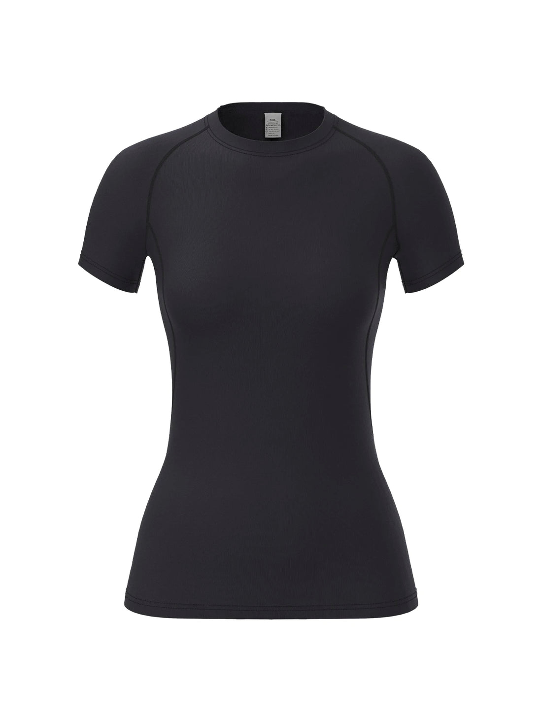 Women's compression shirt, short-sleeved sports yoga running T-shirt summer gym workout quick-drying stretch T-shirt, clothing - ATFH