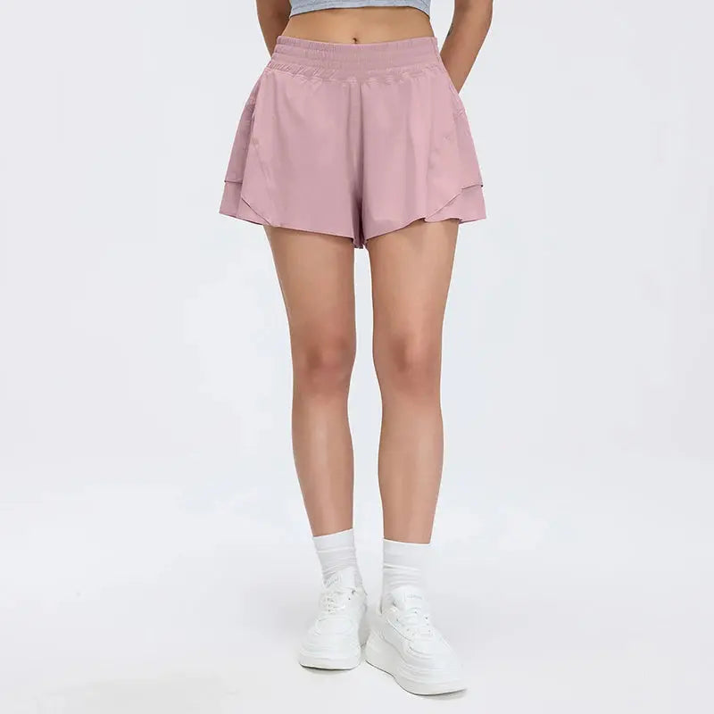 Women Outdoor Running Shorts Summer High Waist Yoga Shorts 2 In 1 Gym Short Sportswear Female Quick Dry Workout Clothes Tahsi Fashion House