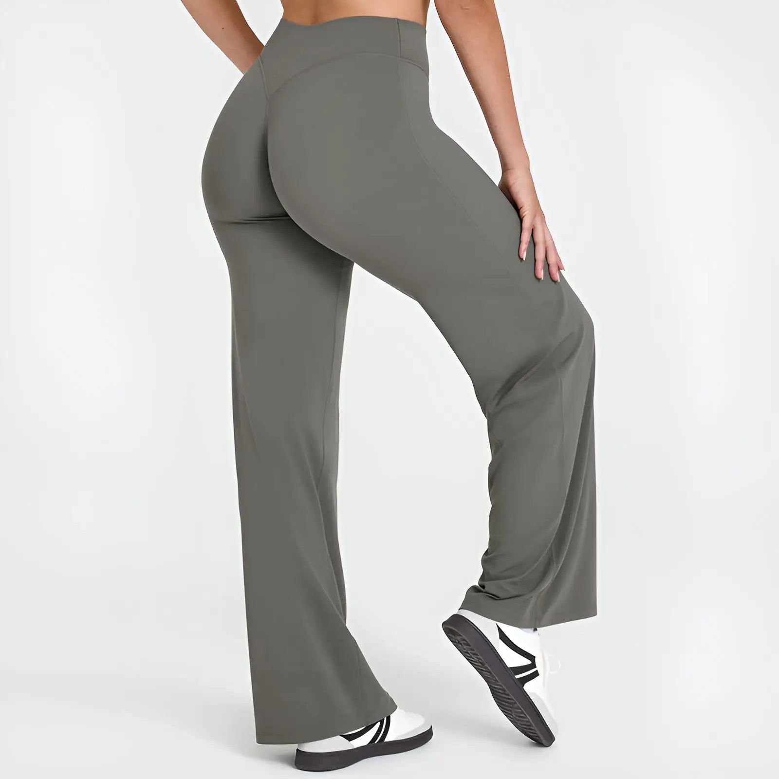 NCLAGEN Sport Trousers SoftMotion Straight-Leg Pants Women's High Waist Yoga Bottoms GYM Naked Feel Pilates Running - ATFH