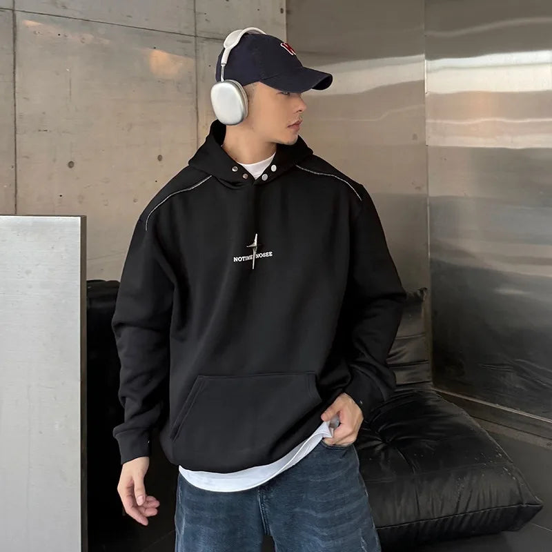 Autumn Winter Men's Cotton Hoodies  American Trendy Hoodie for Teenage Students High Quality Men Casual Streetwear New 2024 - ATFH