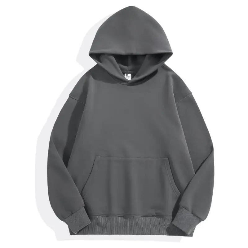 16.9oz 480gsm Heavy Weight Cotton Plus Velvet Hooded Sweater Men Thickened Tight Polar Fleece Pullover Hoodie Women Sweatshirt ATFH