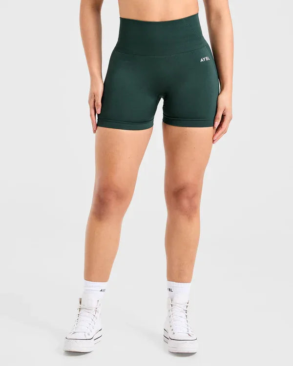 Enhance Seamless Halterneck Top Yoga Sports Bras Set Fashion Scrunch Bum Gym Shorts Women Workout Biker Stretch Fitness Leggings Tahsi Fashion House