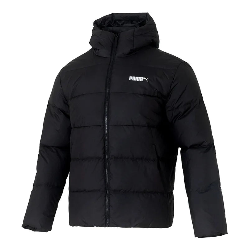 Puma Men's Coat Winter New Thickened Duck Down Warm Water-repellent Hooded Sports Down Jacket 694699-01