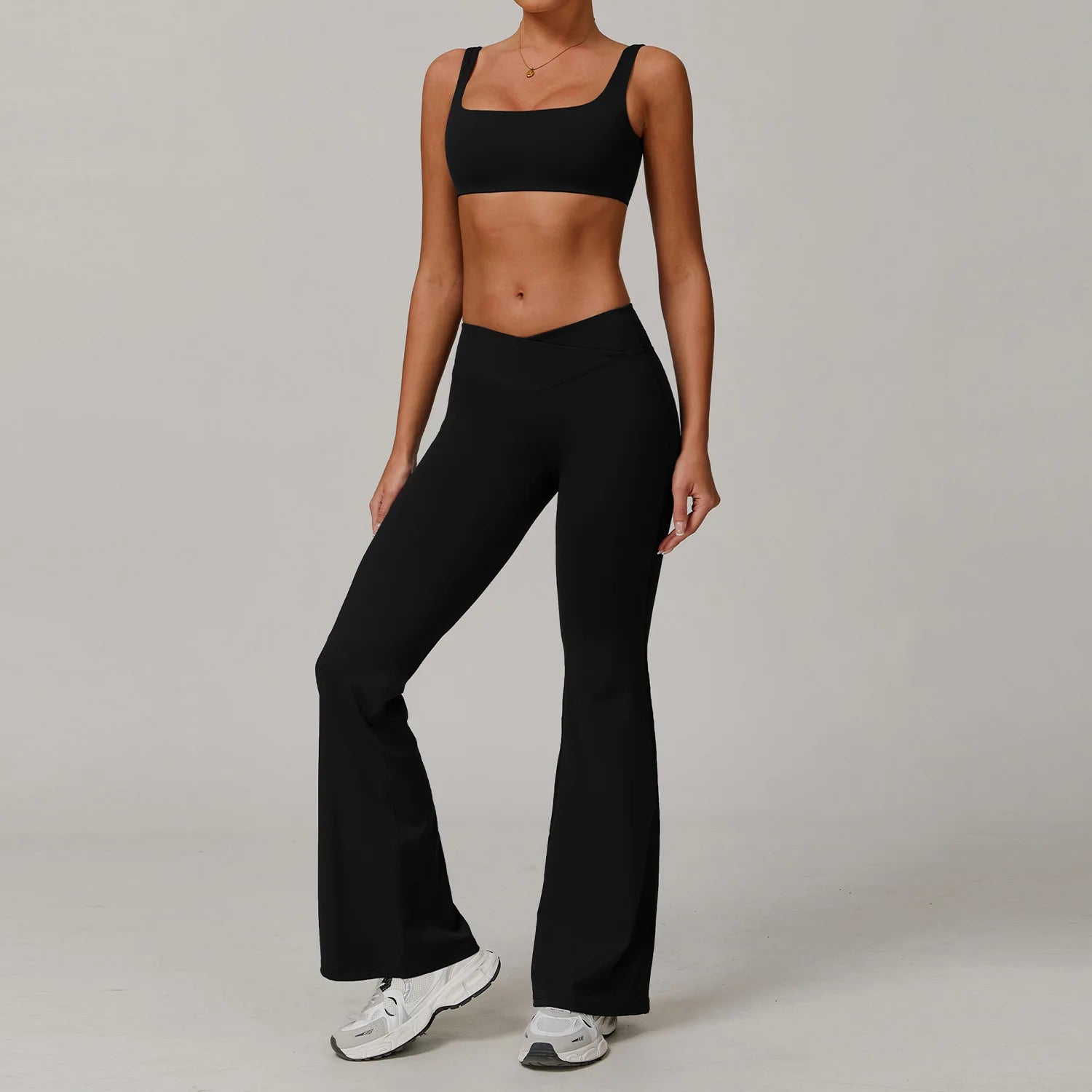 2 Pieces Yoga Set Workout Sets Women Tracksuit Gym Push Up Fitness Running Workout Clothes Sport Bra Leggings Suit Activewear - ATFH
