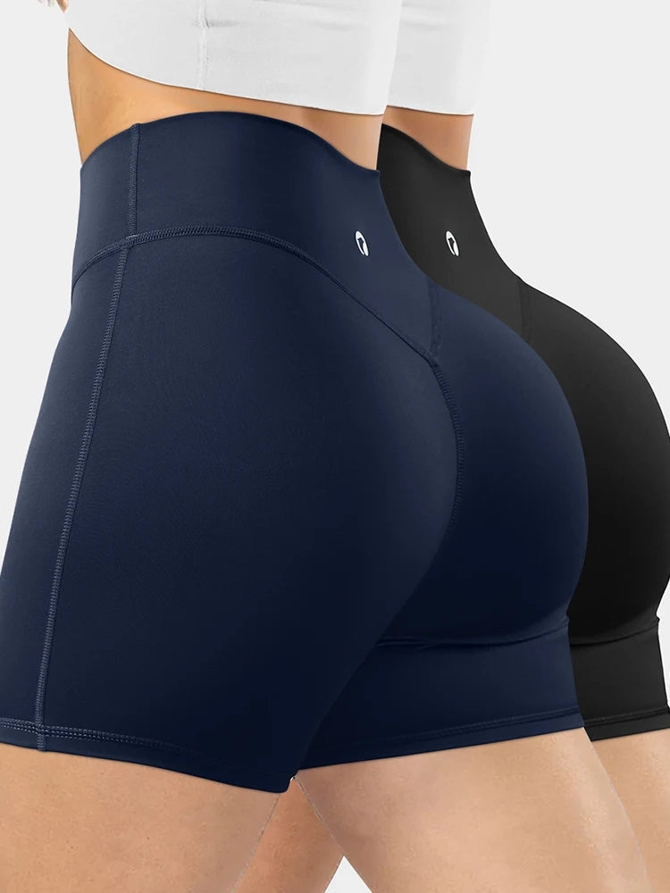 Summer Women's High-Waist Breathable Yoga Shorts High Elastic Running Tights Leggings Cycling Workout Gym Sports Shorts Tahsi Fashion House