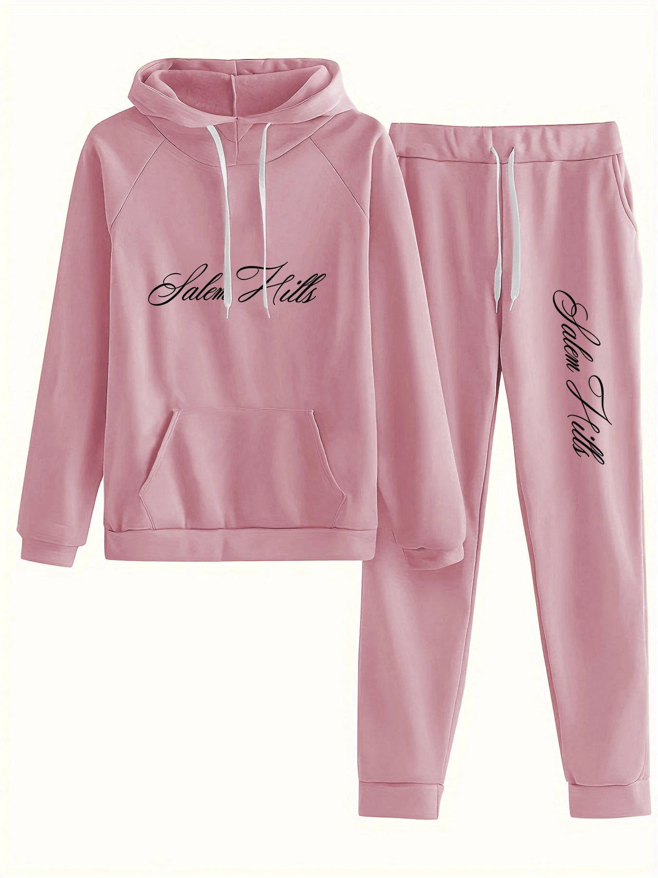 European and American Retro Style Letter-Printed Loose Oversized Hooded Sweatshirt for Women, a Must-Have for Autumn and Winter, Fleece-Lined and Thickened, European and American Trendy Style for Couples, Long-Sleeved Regular