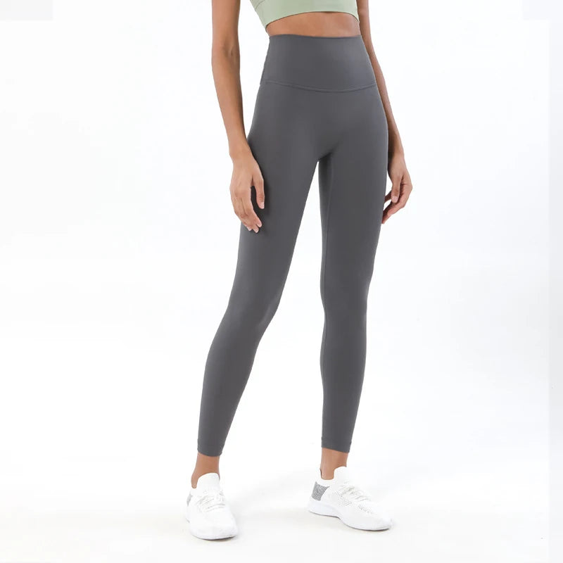 TRY TO BN Gym Leggings Yoga Pants Women Sports Fitness Naked Feeling High Waist Elastic Workout Push Up Leggings Tights Women - ATFH