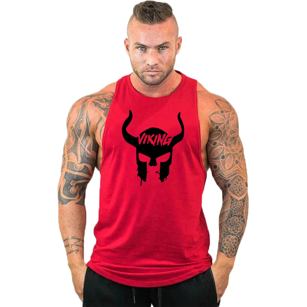 2023 New Cotton Workout Gym Tank Top Mens Muscle Sleeveless Sportswear Shirt Stringer Fashion Bodybuilding Singlets Fitness Vest