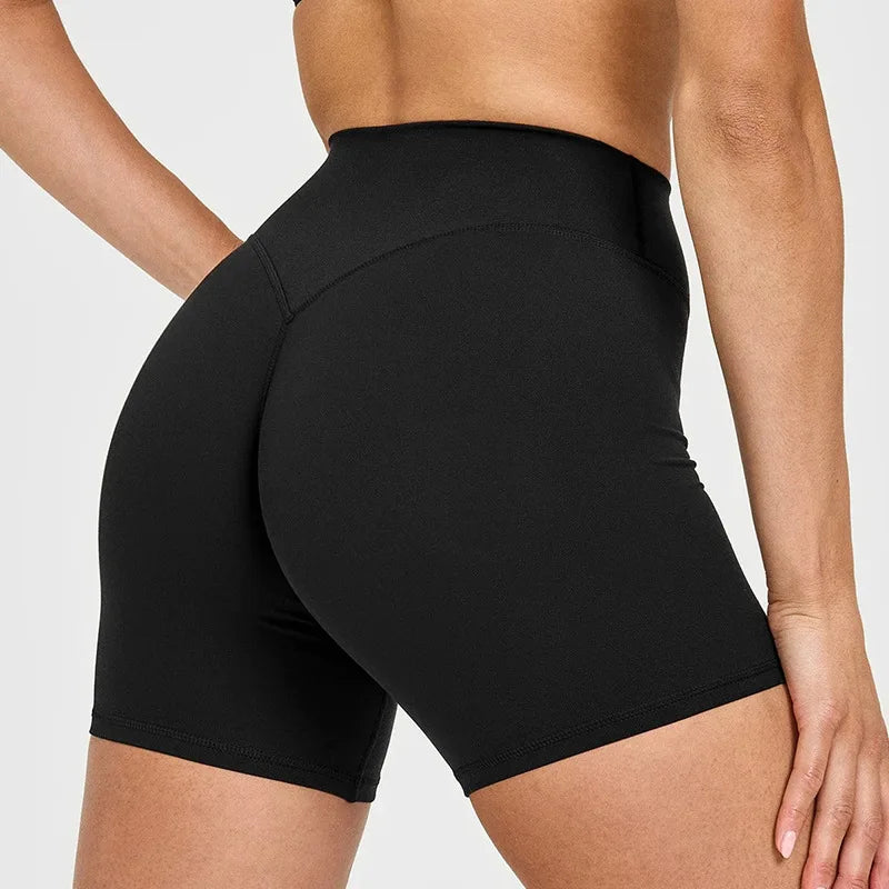 Women Halter Deep V Sports Bra High Waist V Cut Yoga Shorts Soft Stretch Gym Pilates Training Fitness Athletic Active Wear