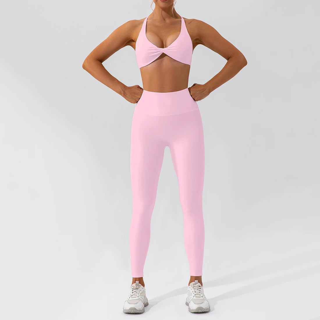 Summer 2PCS Yoga Suit Sports Set Women Quick-Dry Gym Set Women Tracksuit Running Workout Long Sleeve Sports Shirt Yoga Clothing - ATFH