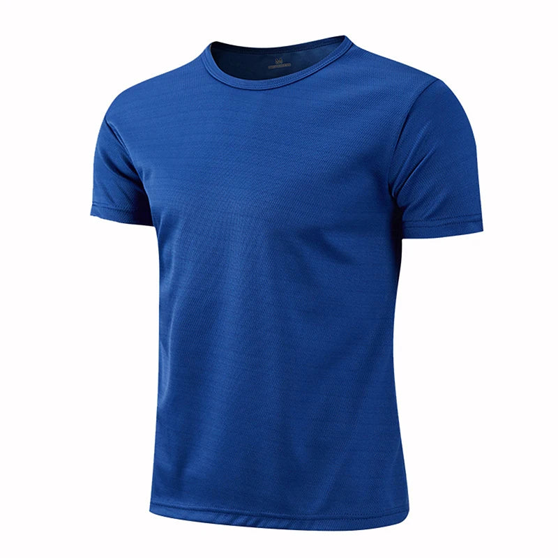 Men Women Quick Dry Short Sleeve Sport T Shirt Gym Jerseys Fitness Shirt Trainer Running T-Shirt Teenager Breathable Sportswears - ATFH