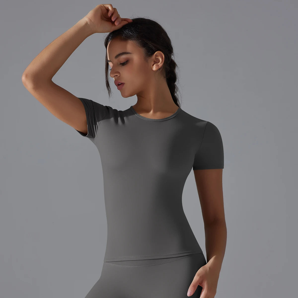 Yoga Vest Training Fitness Top Windproof Running Suit Solid Colour Cycling Fitness Quick Dry Women's Sweatshirt - ATFH