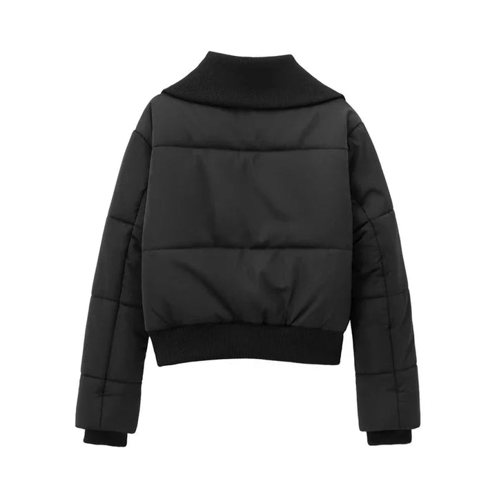 Women Casual Solid Black Jacket Coat Thickened Warm Winter Coat Female Elegant Lady Long Sleeve Fashion Tops Outwear Streetwear