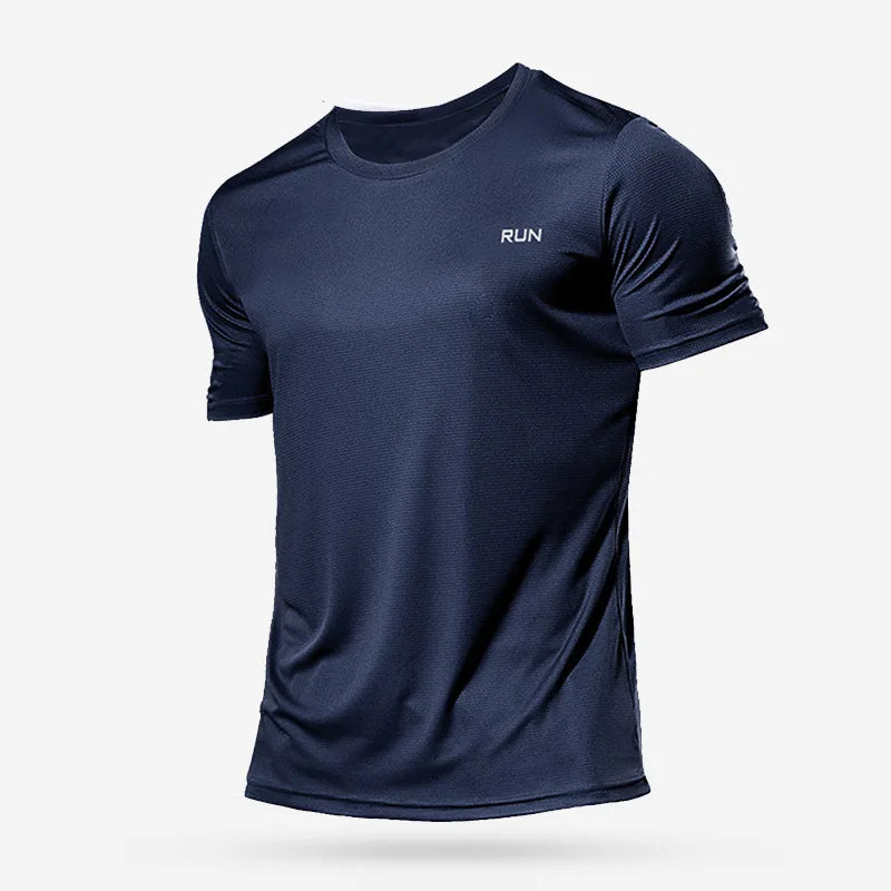 Men's Running T-Shirt Quick Dry Gym Sport Shirt Tops Short Sleeve Training Exercise Workout Shirts Summer Tops Tee Men Rashguard