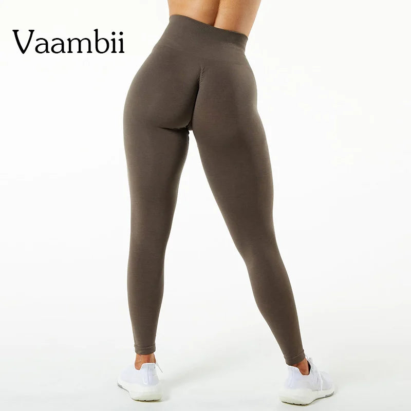 Scrunch Butt Sports Pants Seamless Gym Running Quick Dry Pants Sport Hip Lifting Yoga High Waist Yoga Pants Leggings Activewear - ATFH