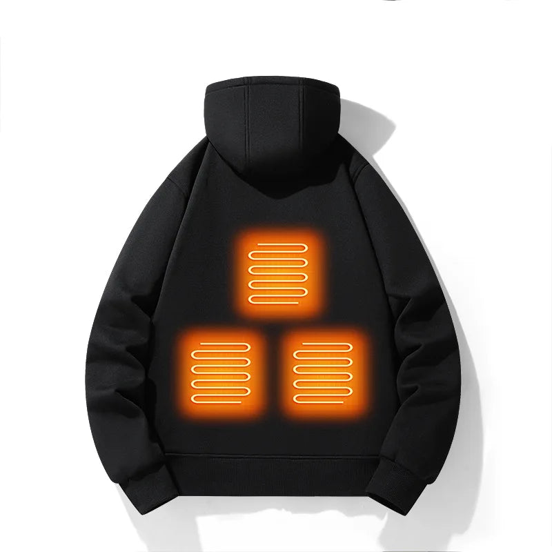 Newest Heating Hoodie for 3-TemperatureUSB Rechargeable Winter Thermal Fleece Pullover - ATFH