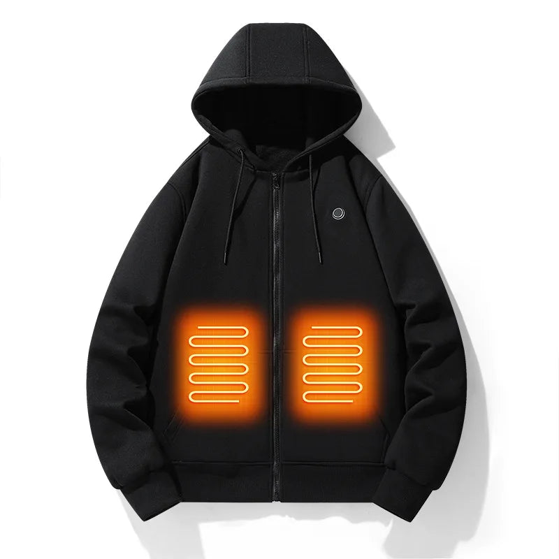 Newest Heating Hoodie for 3-TemperatureUSB Rechargeable Winter Thermal Fleece Pullover - ATFH