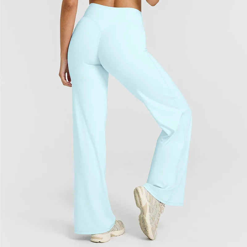 Mileegirl Strait-leg Women Yoga Pants Loose Fit Sports Toursers Soft Butter Active Wear Quick Dry Workout Pilates Warm Bottoms ATFH