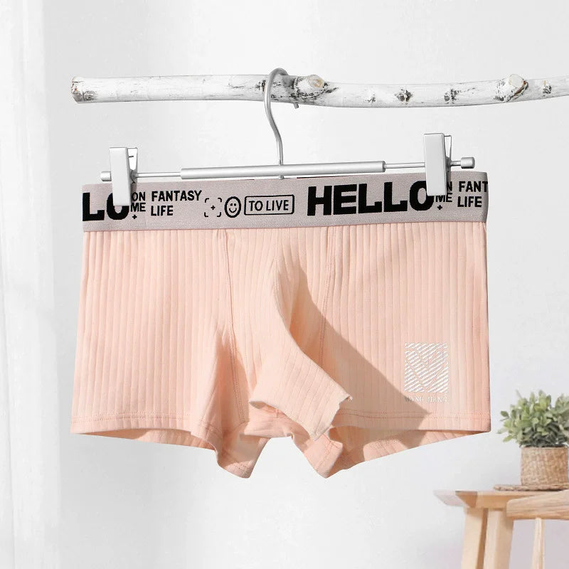 Men's Open Elephant Nose Boxer Shorts Cotton Comfortable Breathable Male Separate Long Penis Pouch Underpants Sexy Underwear