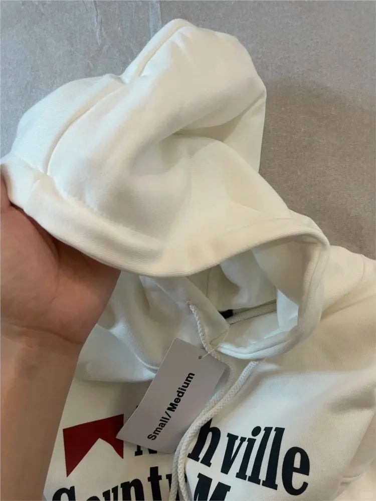 Autumn Letter Print Loose Drawstring Hoodies Women New Casual Pocket Streetwear Cotton Pullover Top Sweet Cute Sweatshirts OOTDS - ATFH