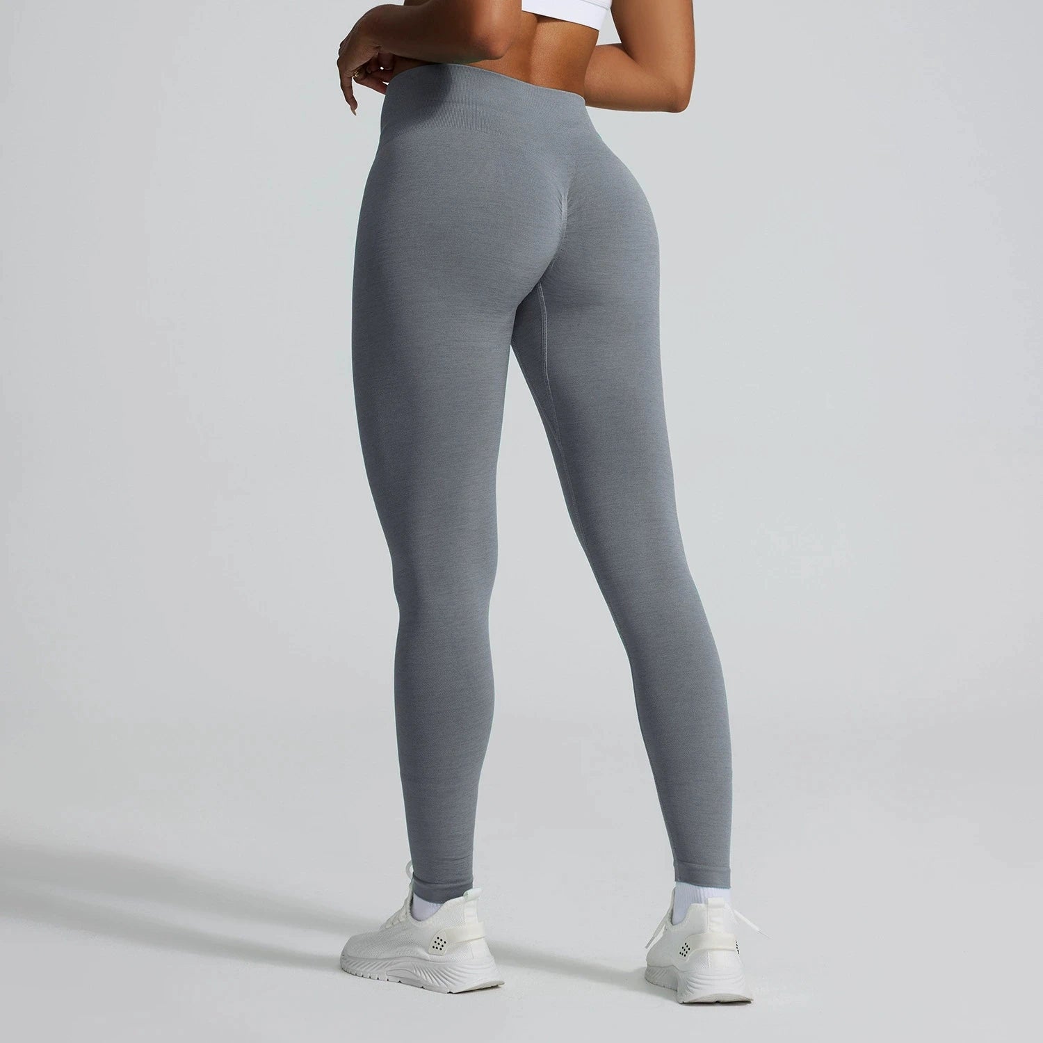 Seamless Stretch Sports Leggings Women's High Waisted Yoga Pants Gym Clothing Women Sexy Push Up Fitness Running Workout Tights - ATFH