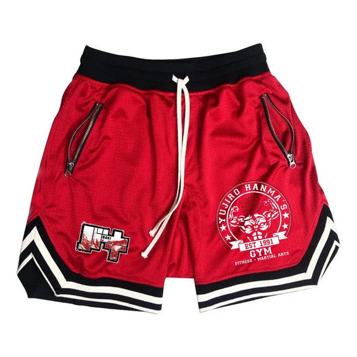 Hanma Baki Anime Shorts Men Women Quick Dry Mesh Gym Shorts Breathable to Fitness Joggers Summer Basketball Sports Scanties Male