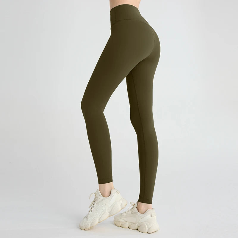 Hot Sale Yoga Leggings Women High Waisted Hip Lifting Fitness Leggings Running Cycling Pants Breathable Sports Leggings ATFH