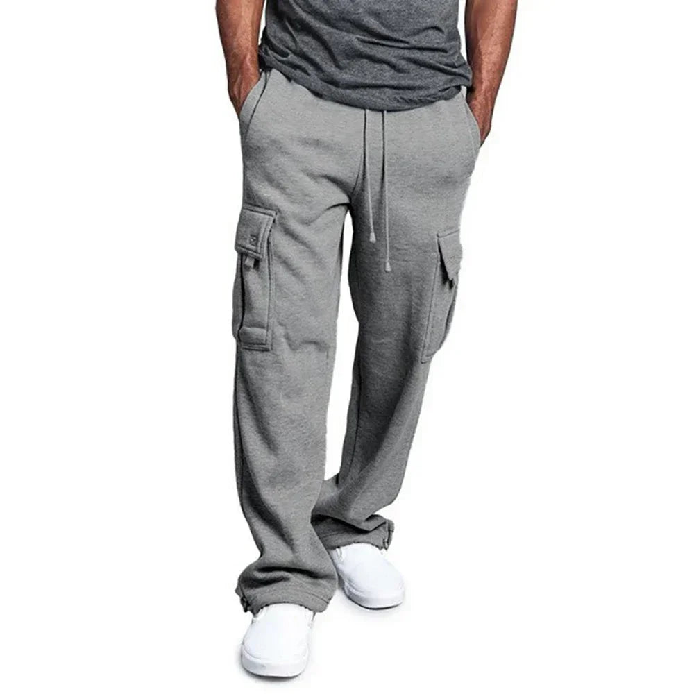 Mens Sweatpants Fit Joggers for Sports and Streetwear Loose Oversized Soft Drawstring Long Pants Men Multi - Pocket Pants