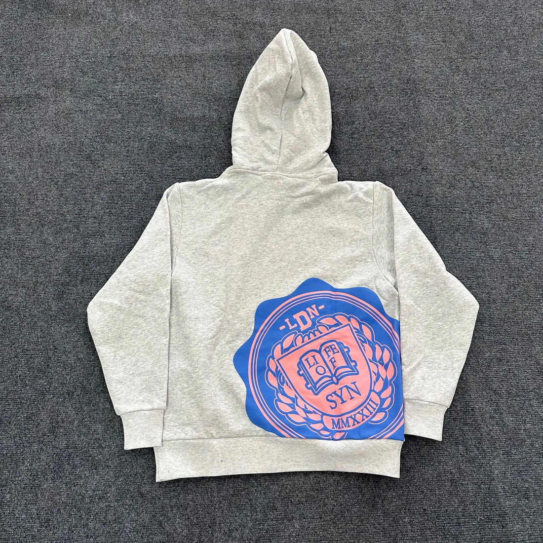 Synaworld Trendy Autumn-Winter Sporty Casual Hip-Hop Loose Fleece Hooded Sweatshirt