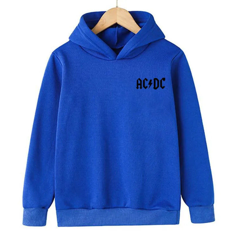Hip Hop Fashion AC DC Children Hoodies Sweatshirt Autumn Winter Kids Hooded Top Casual Sportswear Boys Girls Hoodie Pullover