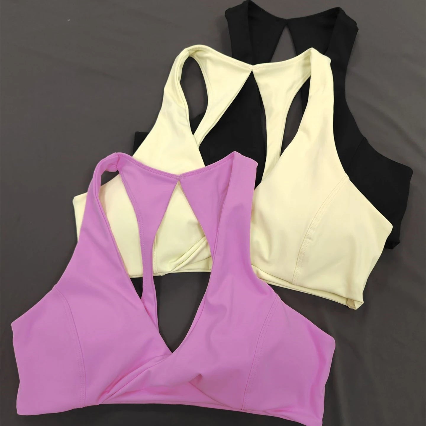 Women's Twist Cross Sports Yoga Bra Hollow Out Back Top Push Up Fitness Bra Gym Workout Athletic Top Bralette Active Wear XP159 - ATFH