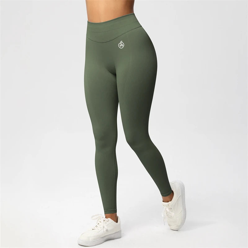Women BUM Shaping Leggings Seamless Sport Yoga Pants Leggings Sport Hip Lifting Yoga Gym Running Quick Dry Pants Scrunch Butt - ATFH