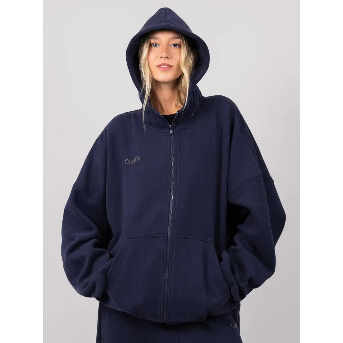 Comfort winter girls Cloud Zip Oversized Hoodie - ATFH