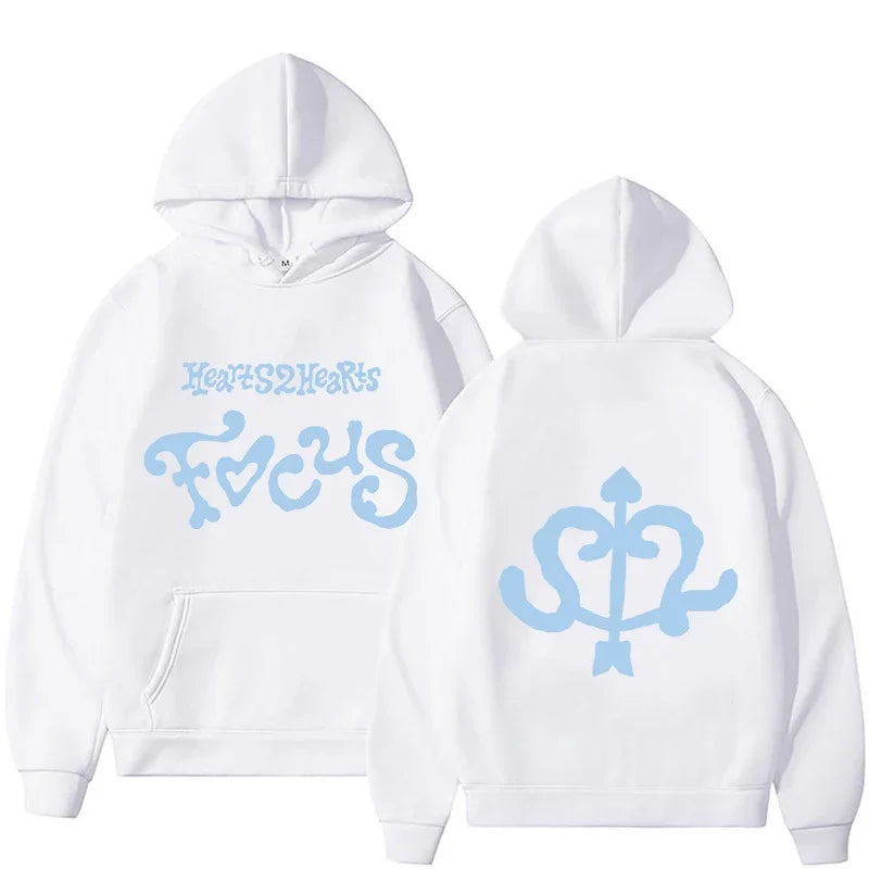 Hearts2Hearts Focus EP Gabriela Graphic Hoodie Men Women Hip Hop Fashion Oversized Streetwear Male Aesthetic Hooded Sweatshirts